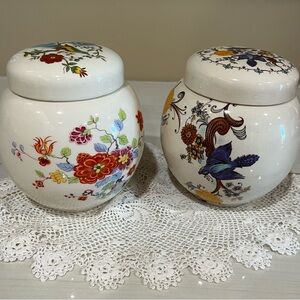 Pair of Rare Vintage Sadler Ginger Jars